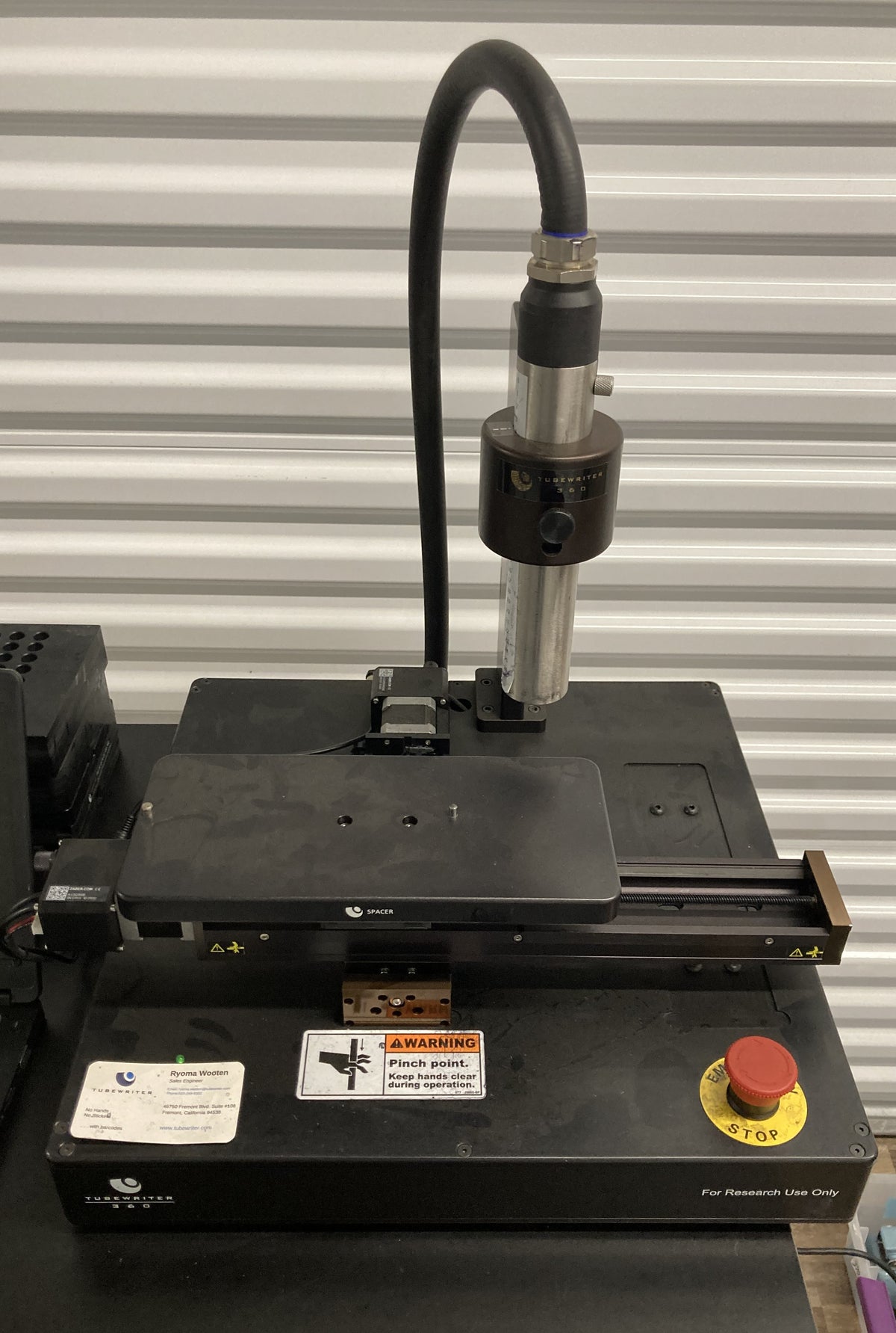 Videojet 1520 Continuous Ink Jet Printer w/ Tubewriter 360 Vial Labeling System