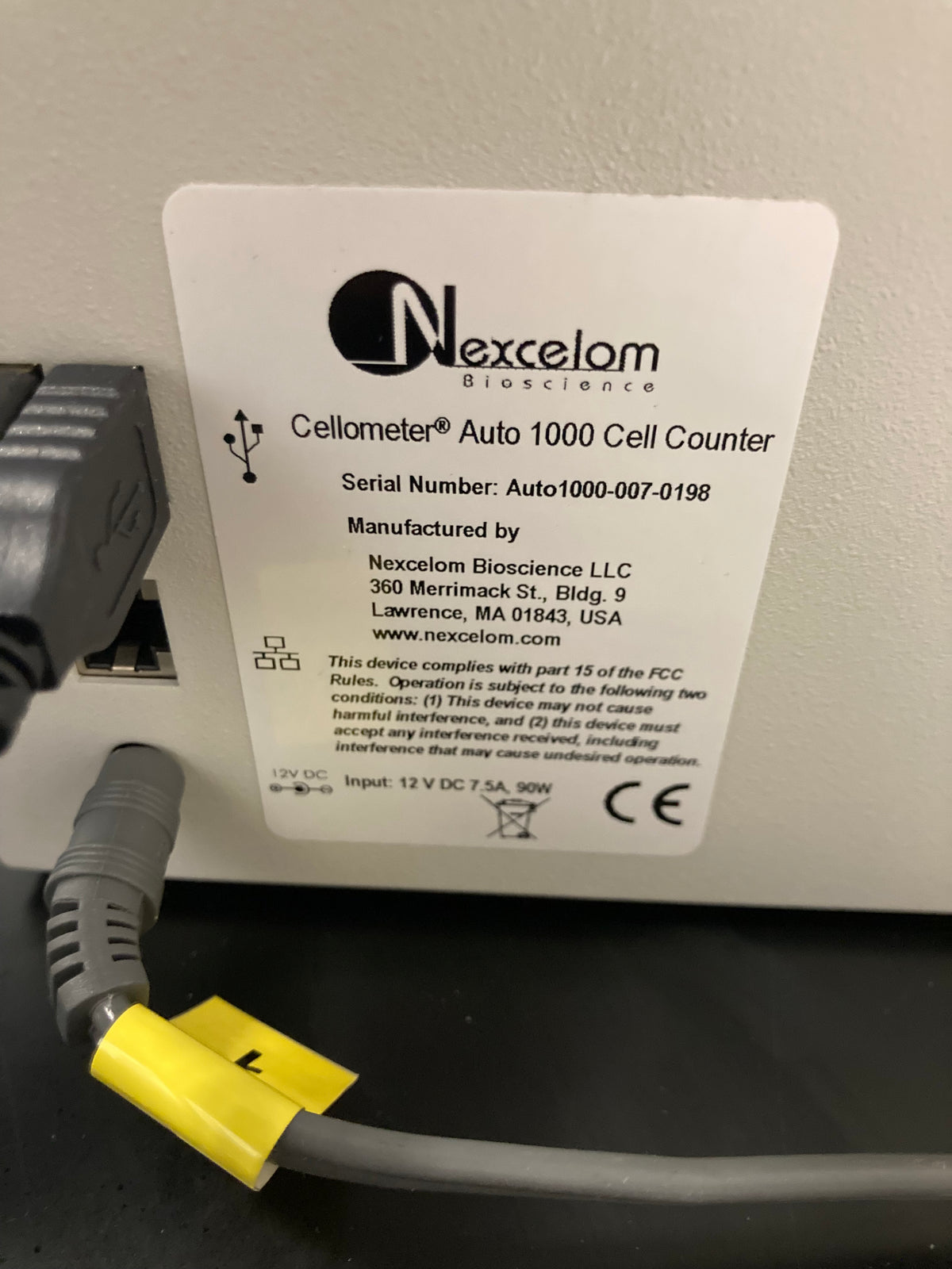 Nexcelom Bioscience Cellometer Auto 1000 Cell Counter