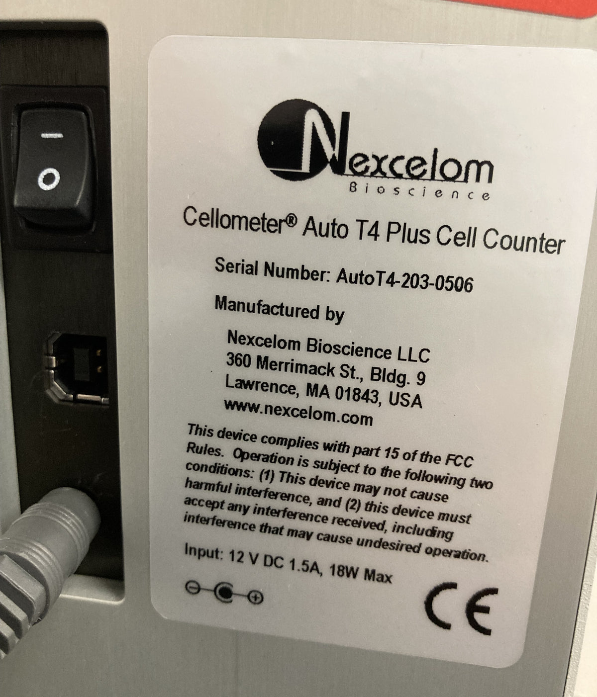 Nexcelom Bioscience Cellometer Auto T4 Plus Cell Counter
