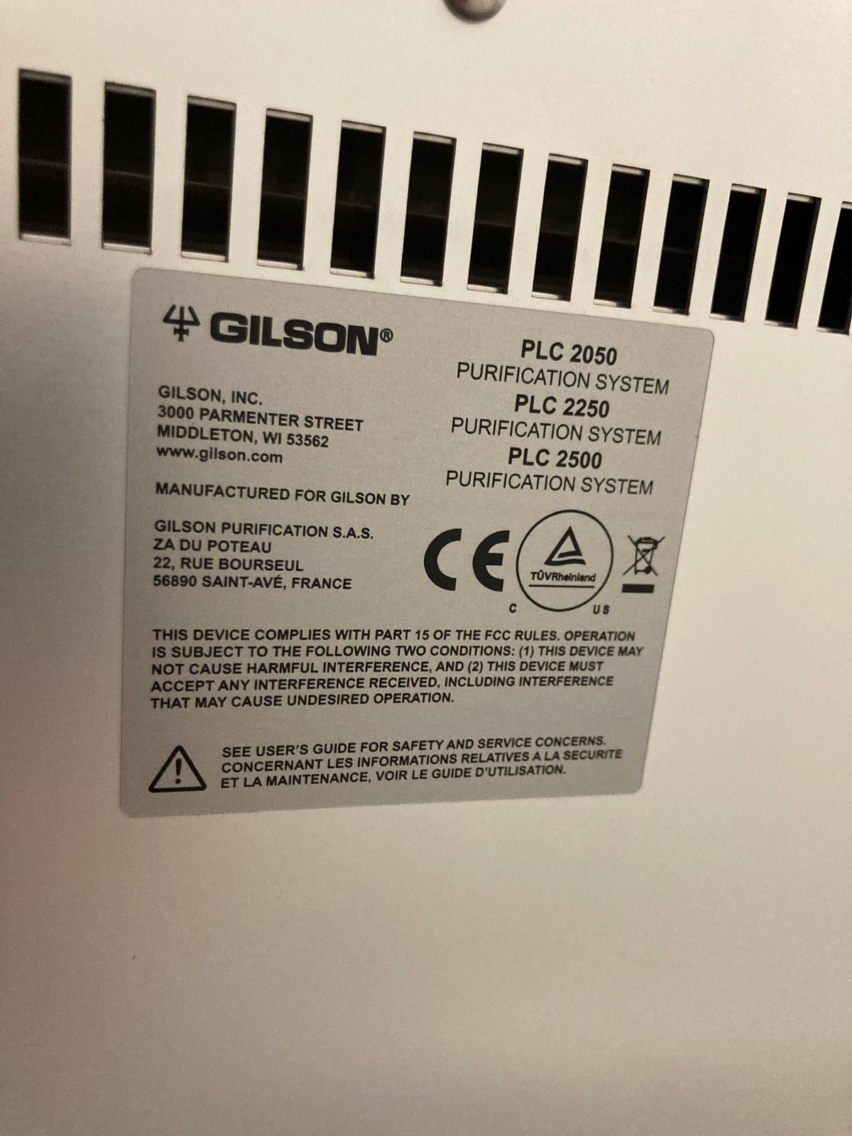 Gilson PLC 2050 Purification System paired with a CPC 250 Column