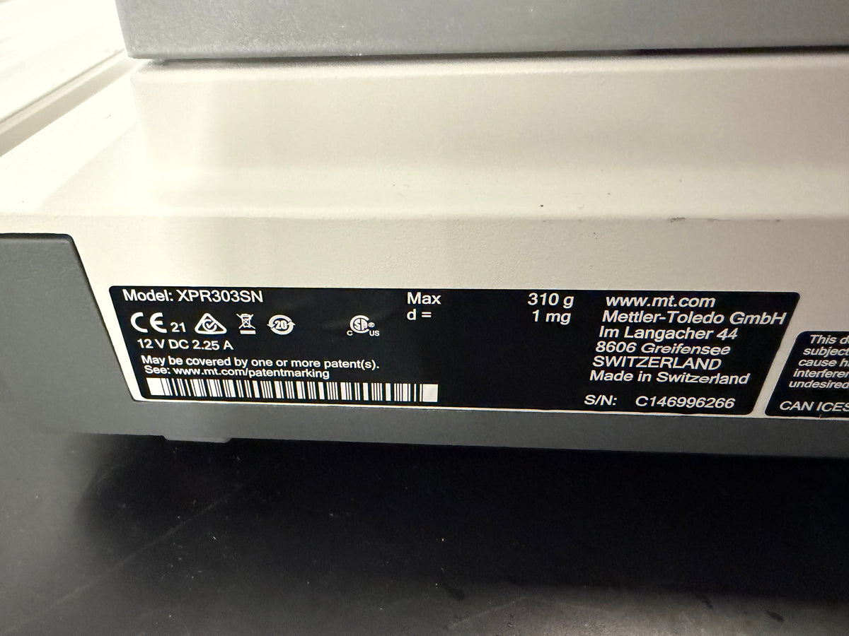Mettler Toledo XPR303SN Excellence Precision Balance (310 g x 1 mg)